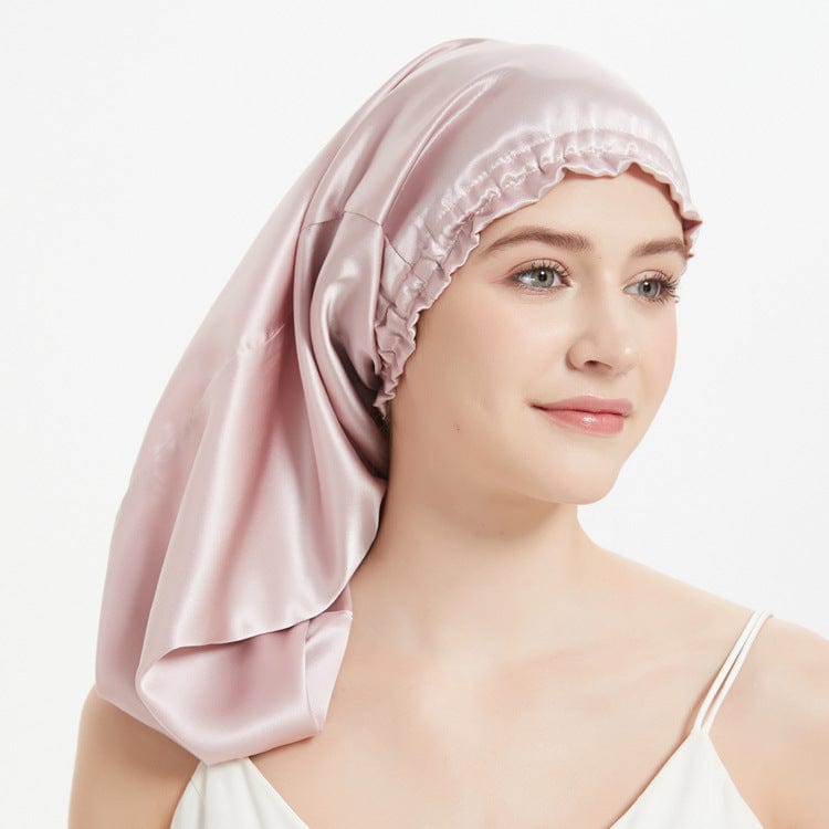 Lars Haircare Silk Hair Bonnet Lotus Root Pink Silkify Pure Mulberry Silk Long Hair Bonnet CJYD180954213MN