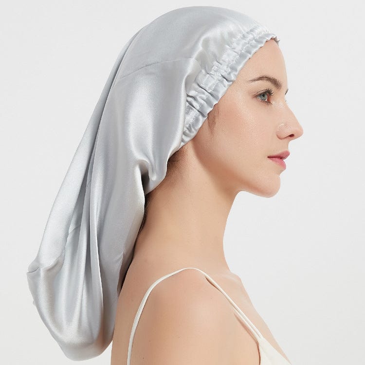 Lars Haircare Silk Hair Bonnet Silver Gray Silkify Pure Mulberry Silk Long Hair Bonnet CJYD180954209IR