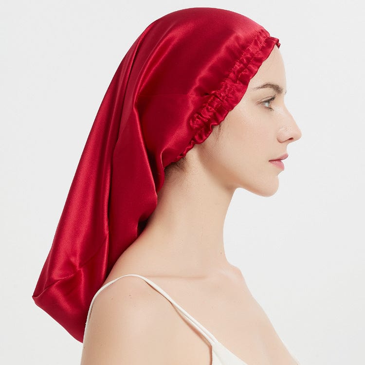 Lars Haircare Silk Hair Bonnet Wine Red Silkify Pure Mulberry Silk Long Hair Bonnet CJYD180954207GT