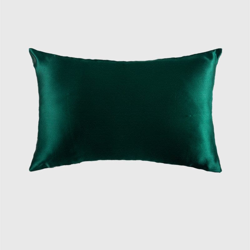 Lars Haircare Silk Pillowcase Dark green / 51x66cm Double-Sided Silk Zipper Pillowcase, 19 mommes CJJJJFZT00898-Dark green-51x66cm