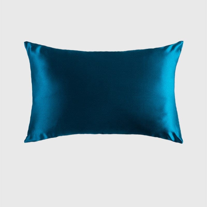 Lars Haircare Silk Pillowcase Peacock blue / 51x66cm Double-Sided Silk Zipper Pillowcase, 19 mommes CJJJJFZT00898-Peacock blue-51x66cm