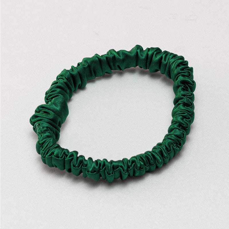 Lars Haircare Silk Scrunchie Dark green / 1PCS Pure Silk Skinny Scrunchies CJZS135932807GT