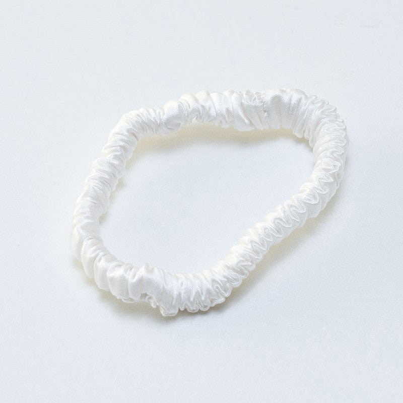 Lars Haircare Silk Scrunchie White / 1PCS Pure Silk Skinny Scrunchies CJZS135932801AZ