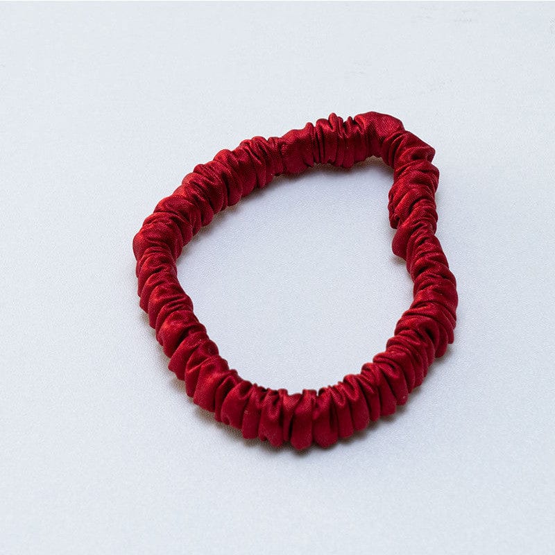 Lars Haircare Silk Scrunchie Wine Red / 1PCS Pure Silk Skinny Scrunchies CJZS135932805EV