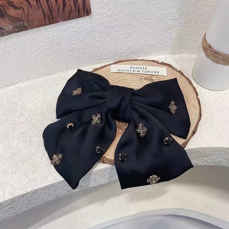 Lars Haircare Hair Clip Embellished Satin Bow Hair Clip