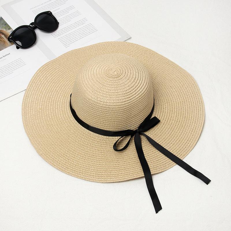 Lars Haircare Hat Beige / 33cm Large Bow Sun Hat CJMZ144508201AZ