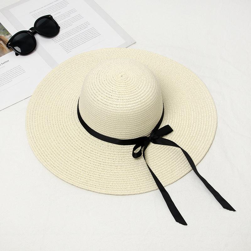 Lars Haircare Hat White / 33cm Large Bow Sun Hat CJMZ144508209IR