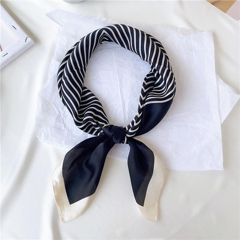 Lars Haircare Headscarf Black Stripy Satin Headscarf CJNS103154404DW