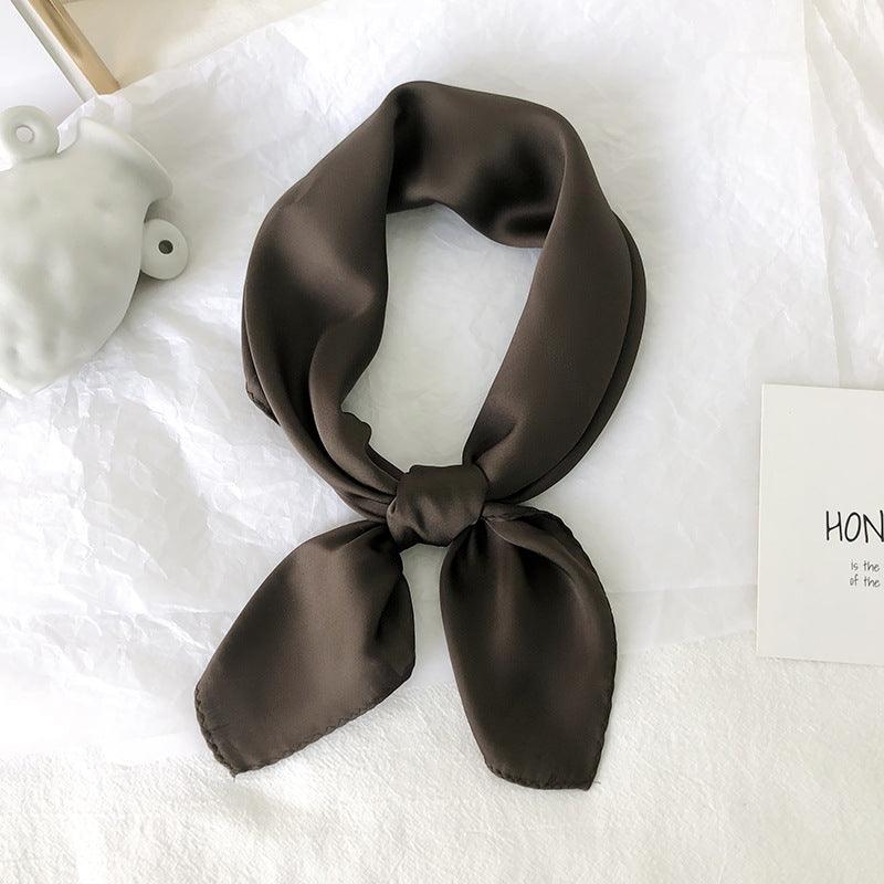 Lars Haircare Headscarf Coffee Plain Silky Satin Headscarf CJBJTFTF00404-Coffee