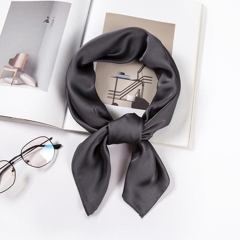 Lars Haircare Headscarf Dark grey Plain Silky Satin Headscarf CJBJTFTF00404-Dark grey