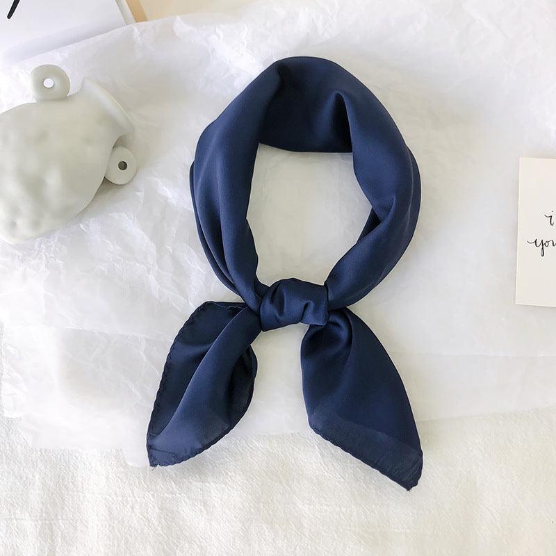 Lars Haircare Headscarf Navy blue Plain Silky Satin Headscarf CJBJTFTF00404-Navy blue