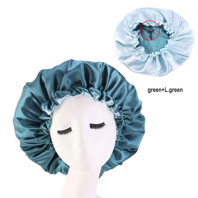 Lars Haircare Satin Hair Bonnet Adjustable Double Layered Reversible Satin Hair Bonnet