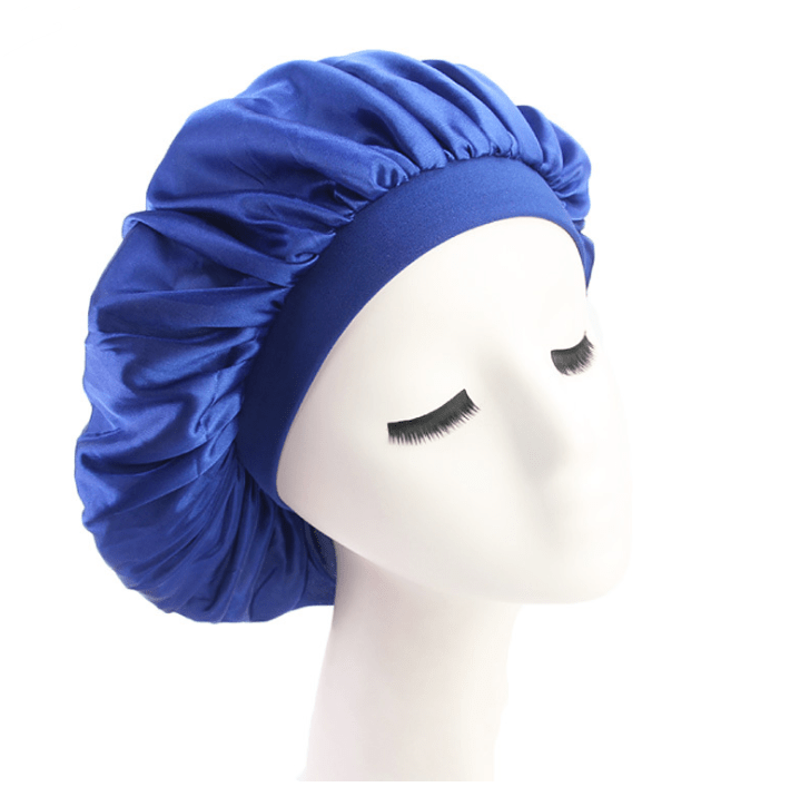 Lars Haircare Satin Hair Bonnet Blue / Bonnet Silky Satin Big Hair Bonnet & Durag CJNSFSMZ00671-Blue-Short