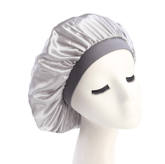 Lars Haircare Satin Hair Bonnet Grey / Bonnet Silky Satin Big Hair Bonnet & Durag CJNSFSMZ00671-Grey-Short