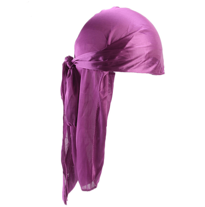 Lars Haircare Satin Hair Bonnet Purple / Durag Silky Satin Big Hair Bonnet & Durag CJNSFSMZ00671-Purple-Long