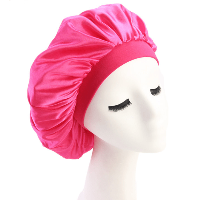 Lars Haircare Satin Hair Bonnet Rose / Bonnet Silky Satin Big Hair Bonnet & Durag CJNSFSMZ00671-Rose-Short