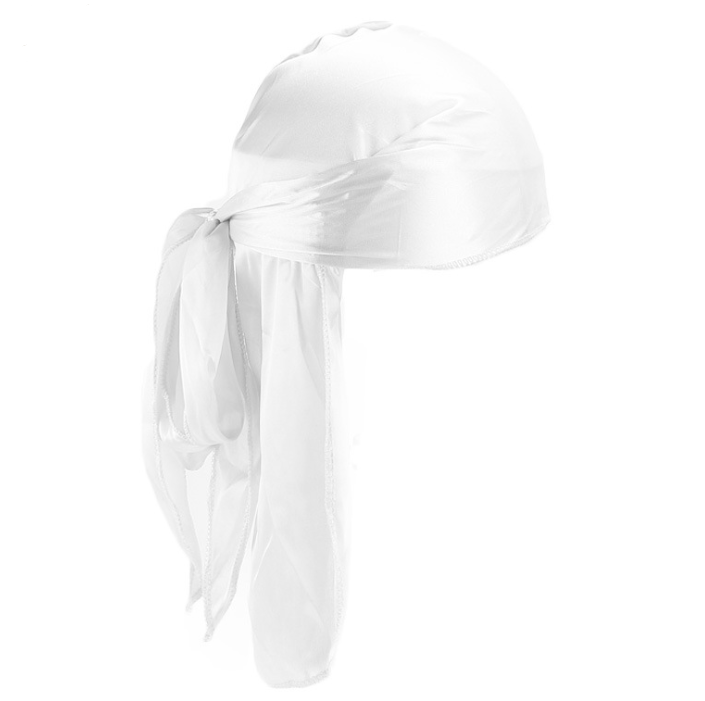 Lars Haircare Satin Hair Bonnet White / Durag Silky Satin Big Hair Bonnet & Durag CJNSFSMZ00671-White-Long