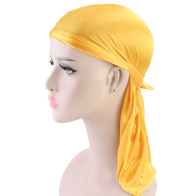 Lars Haircare Satin Hair Bonnet Yellow / Durag Silky Satin Big Hair Bonnet & Durag CJNSFSMZ00671-Yellow-Long