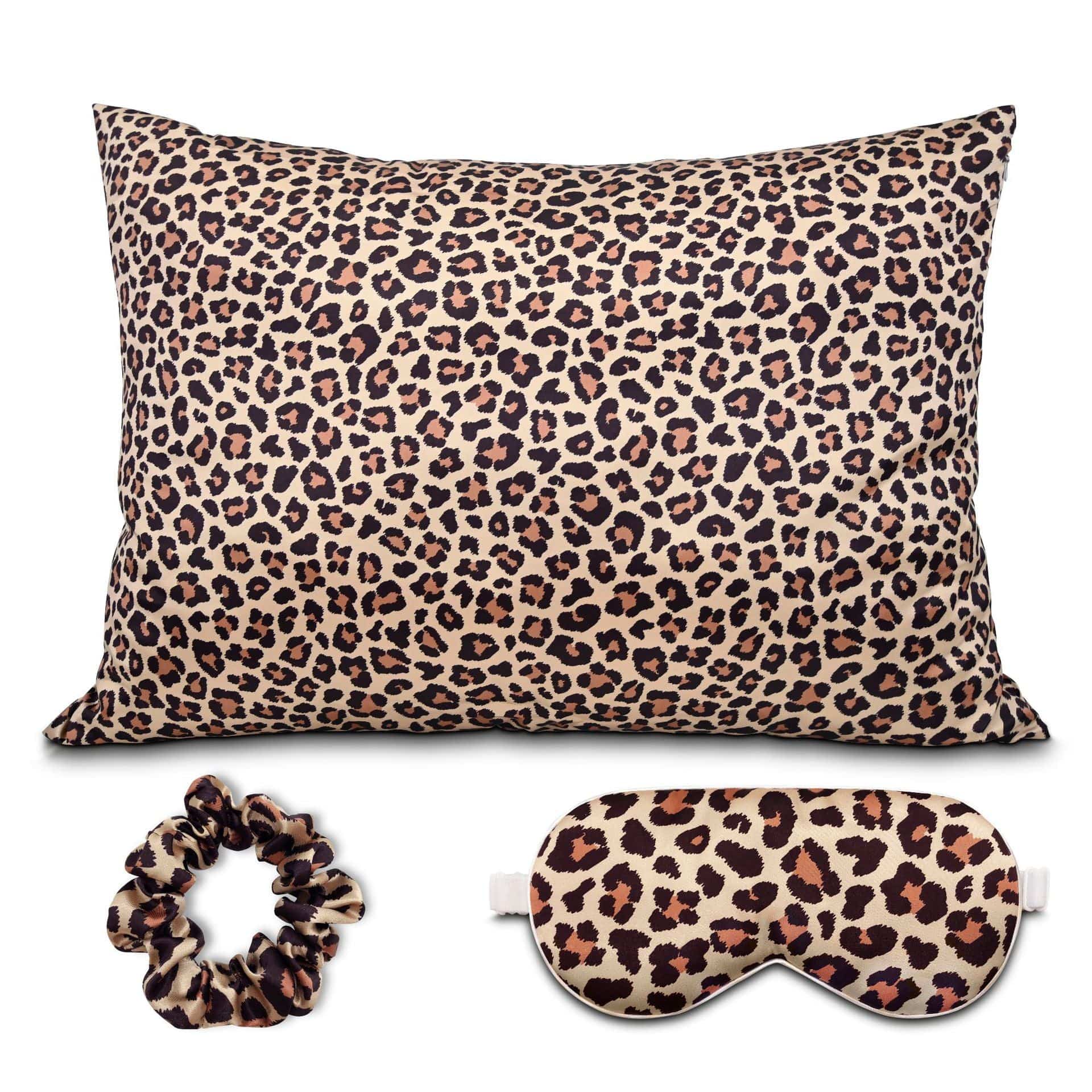 Lars Haircare Silk pillowcase Brown Leopard / 50x66cm Premium Satin Night-time Set CJCS142968015OL