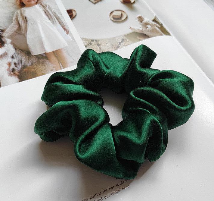 Lars Haircare Silk Scrunchie Dark green / One size Pure Mulberry Silk Medium Scrunchie CJMZ133904903CX