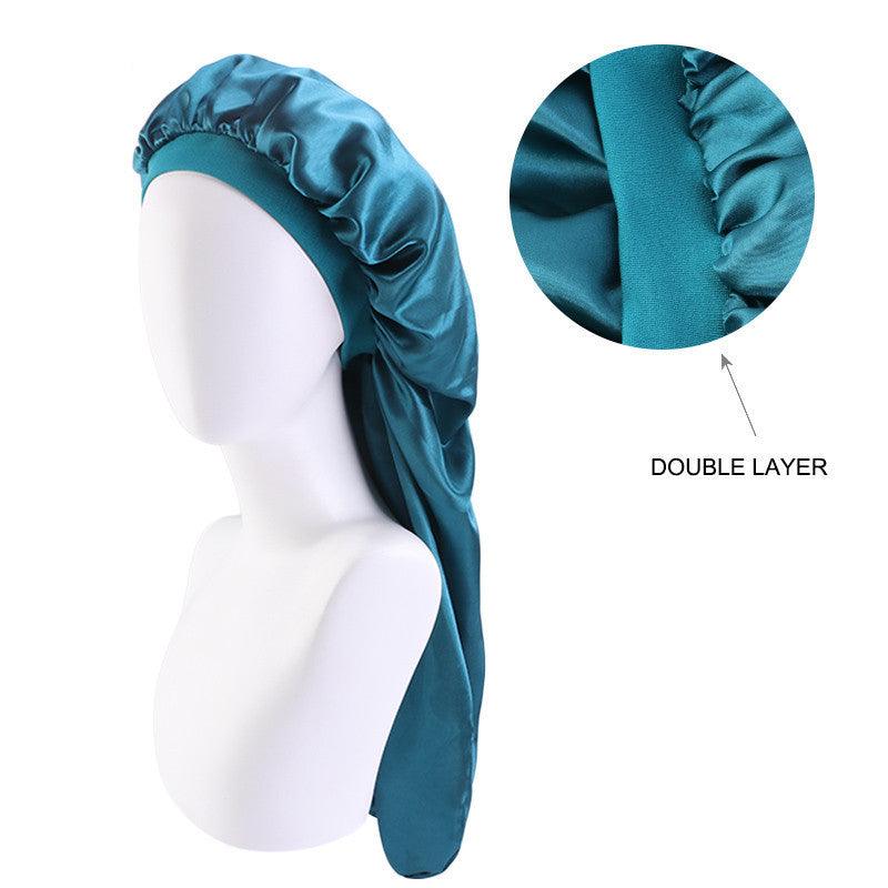 Larshaircare Satin double layered hair bonnet Blue / One size Double Layered Satin Hair Bonnet CJJT147881108HS