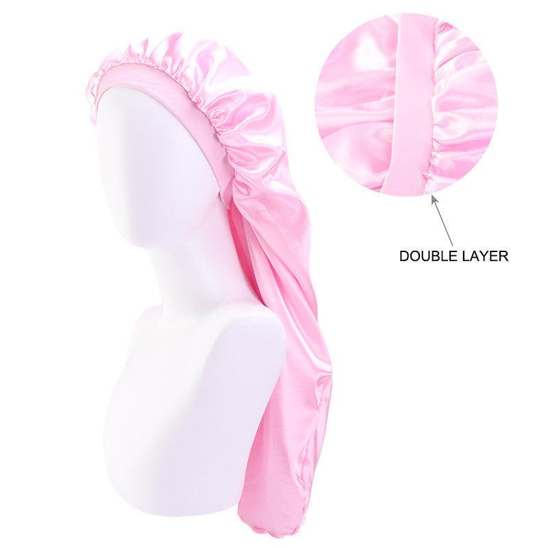 Larshaircare Satin double layered hair bonnet Pink / One size Double Layered Satin Hair Bonnet CJJT147881103CX