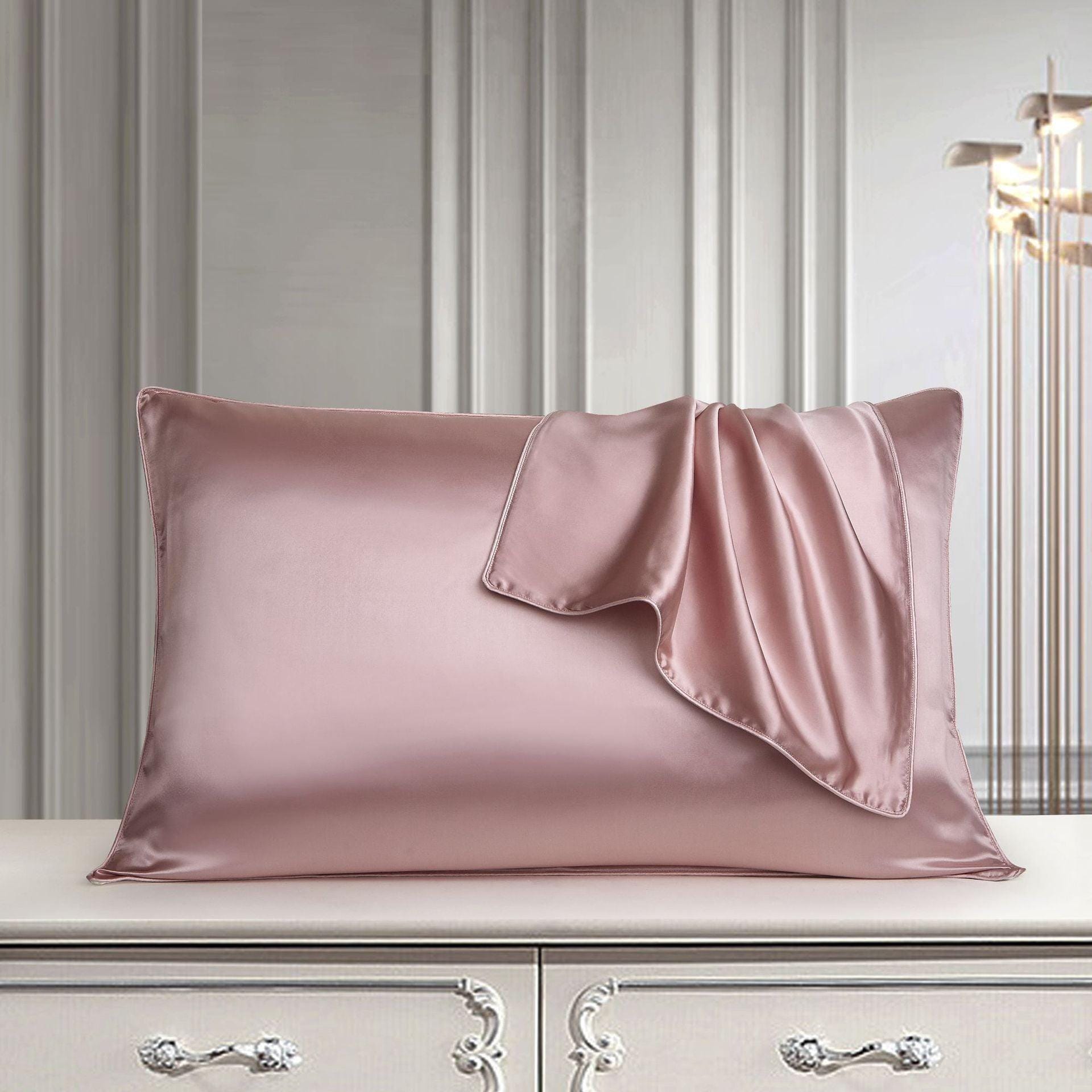 Larshaircare Silk pillowcase Cherry blossom powder Single-Sided Silk Envelope Pillowcase CJJJJFZT00561-Cherry blossom powder